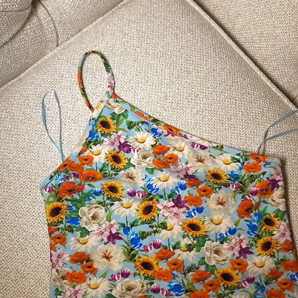 ZARA floral print One Shoulder Sleeveless romper Bodycon Adorable Tight Fit sz S - Picture 3 of 6